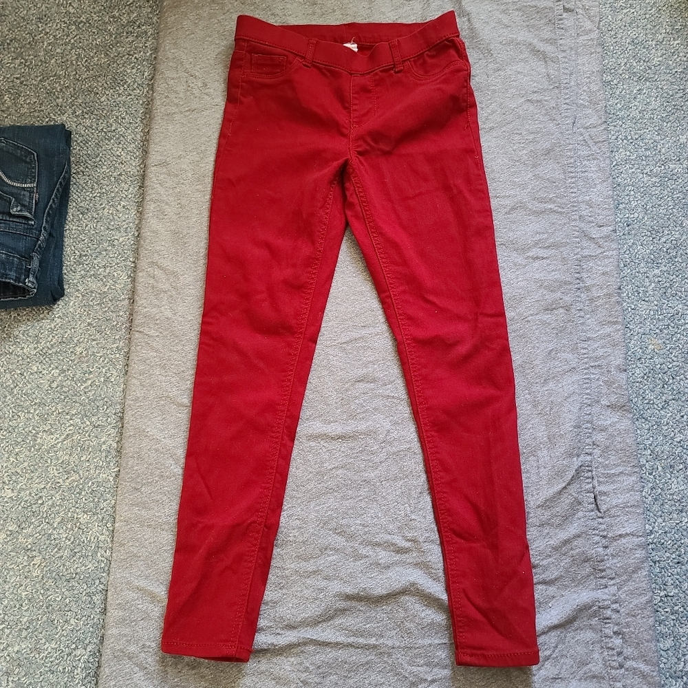Wonder Nation Girls Red Jeggings
